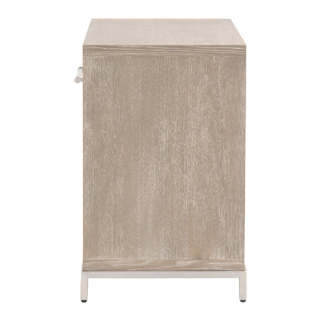 Modern European furniture - Gray Acacia 1-Drawer Nightstand - www.oroa.com