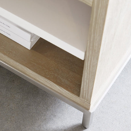 Modern European furniture - Gray Acacia 1-Drawer Nightstand - www.oroa.com