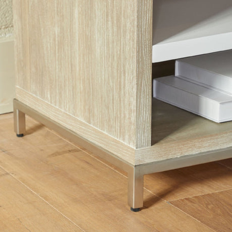 Modern European furniture - Gray Acacia 1-Drawer Nightstand - www.oroa.com