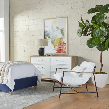 Modern European furniture - Gray Acacia 6-Drawer Double Dresser - www.oroa.com
