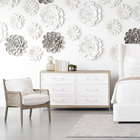 Modern European furniture - Gray Acacia 6-Drawer Double Dresser - www.oroa.com