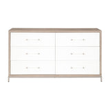 Modern European furniture - Gray Acacia 6-Drawer Double Dresser - www.oroa.com