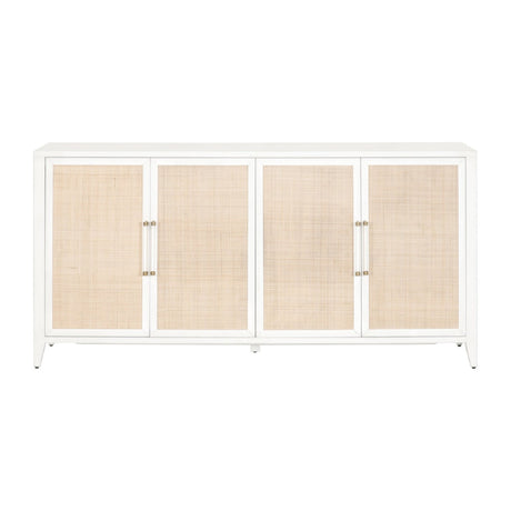 Modern European furniture - Rattan Inlaid 4-Door Sideboard - www.oroa.com