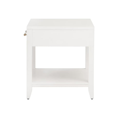 White 1-Drawer Side Table | Living Essentials Holland