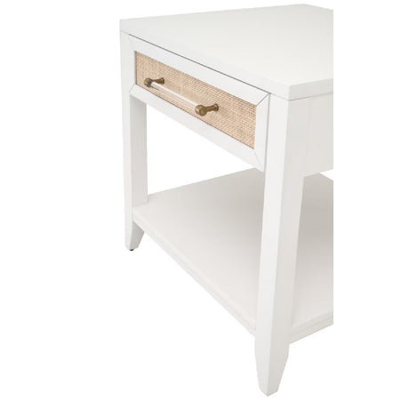 White 1-Drawer Side Table | Living Essentials Holland