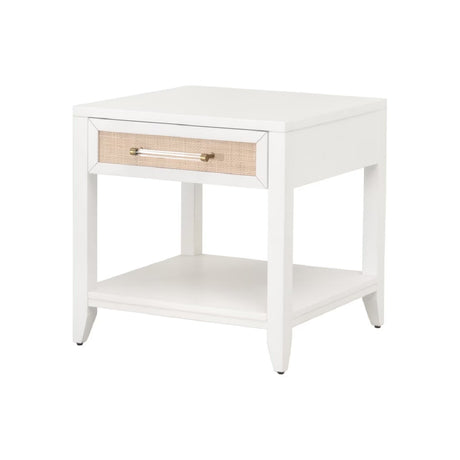 White 1-Drawer Side Table | Living Essentials Holland