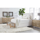 Modern European furniture - Marble Topped Acacia Media Cabinet - www.oroa.com