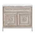 Modern European furniture - Marble Topped Acacia Media Cabinet - www.oroa.com