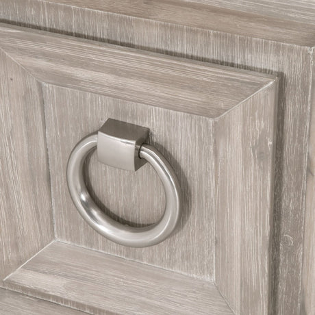 Modern European furniture - Marble Topped Acacia Media Cabinet - www.oroa.com