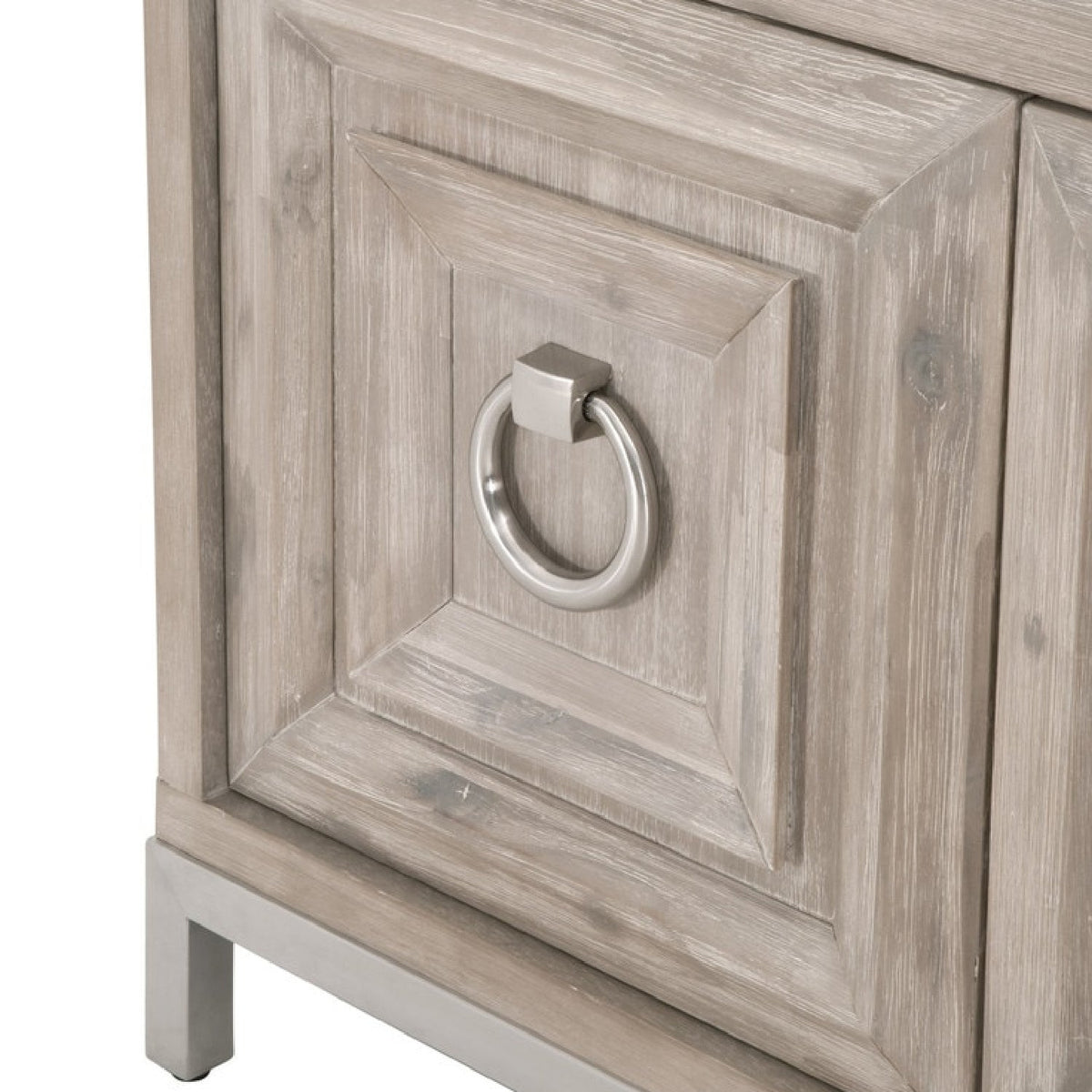 Modern European furniture - Marble Topped Acacia Media Cabinet - www.oroa.com