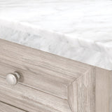 Modern European furniture - Marble Topped Acacia Media Cabinet - www.oroa.com