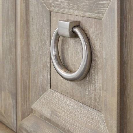 Modern European furniture - Marble Topped Acacia Media Cabinet - www.oroa.com