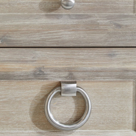 Modern European furniture - Marble Topped Acacia Media Cabinet - www.oroa.com