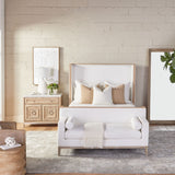 Modern European furniture - Marble Topped Acacia Media Cabinet - www.oroa.com