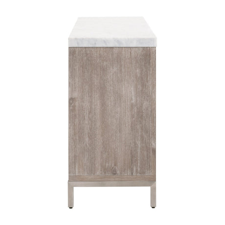 Modern European furniture - Marble Topped Acacia 6-Drawer Dresser - www.oroa.com