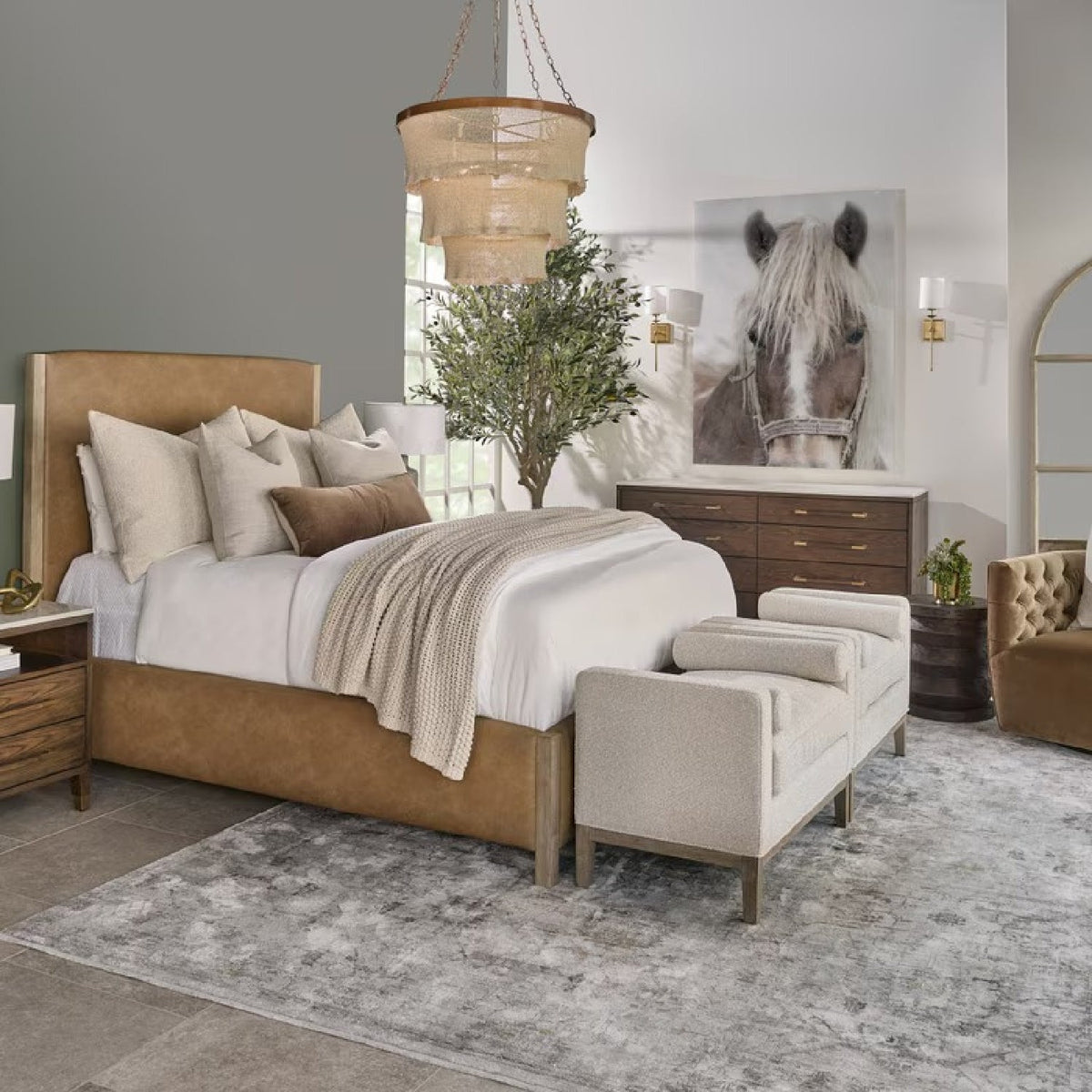 Solid Wood Framed King Bed | Living Essentials Emmett