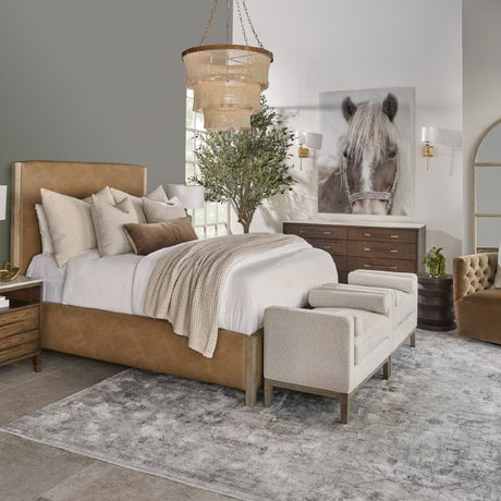 Solid Wood Framed King Bed | Living Essentials Emmett