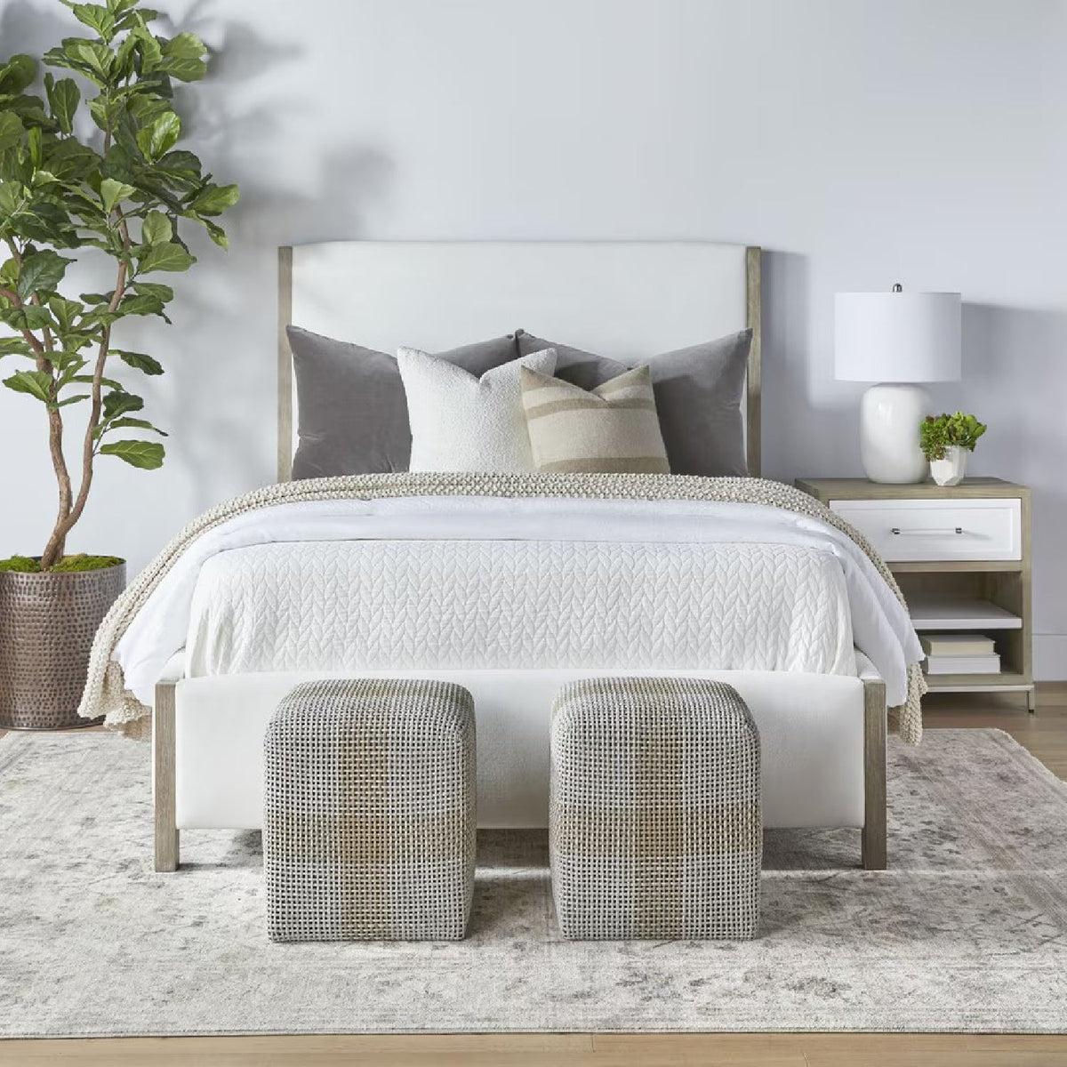 Solid Wood Framed King Bed | Living Essentials Emmett