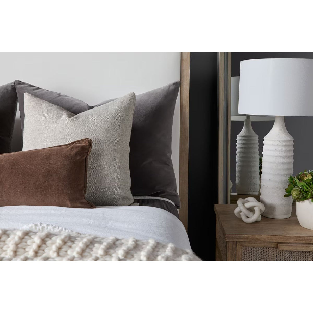 Solid Wood Framed King Bed | Living Essentials Emmett