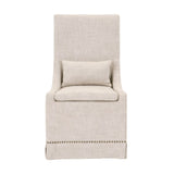 Modern European furniture - Cream Linen Skirted Dining Chairs (2) - www.oroa.com