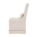 Modern European furniture - Cream Linen Skirted Dining Chairs (2) - www.oroa.com