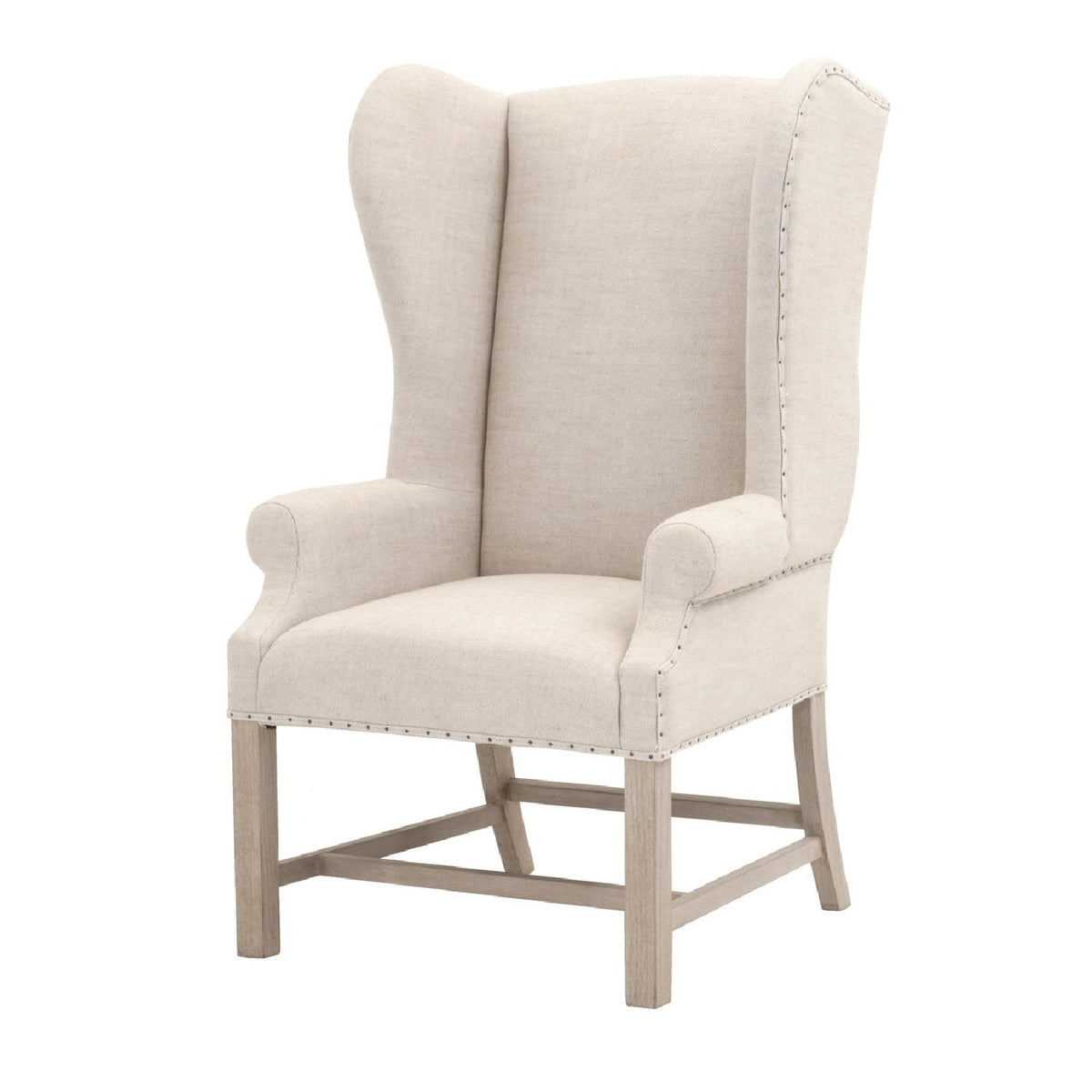 French Linen Wingback Accent Chair | Living Essentials Chateau