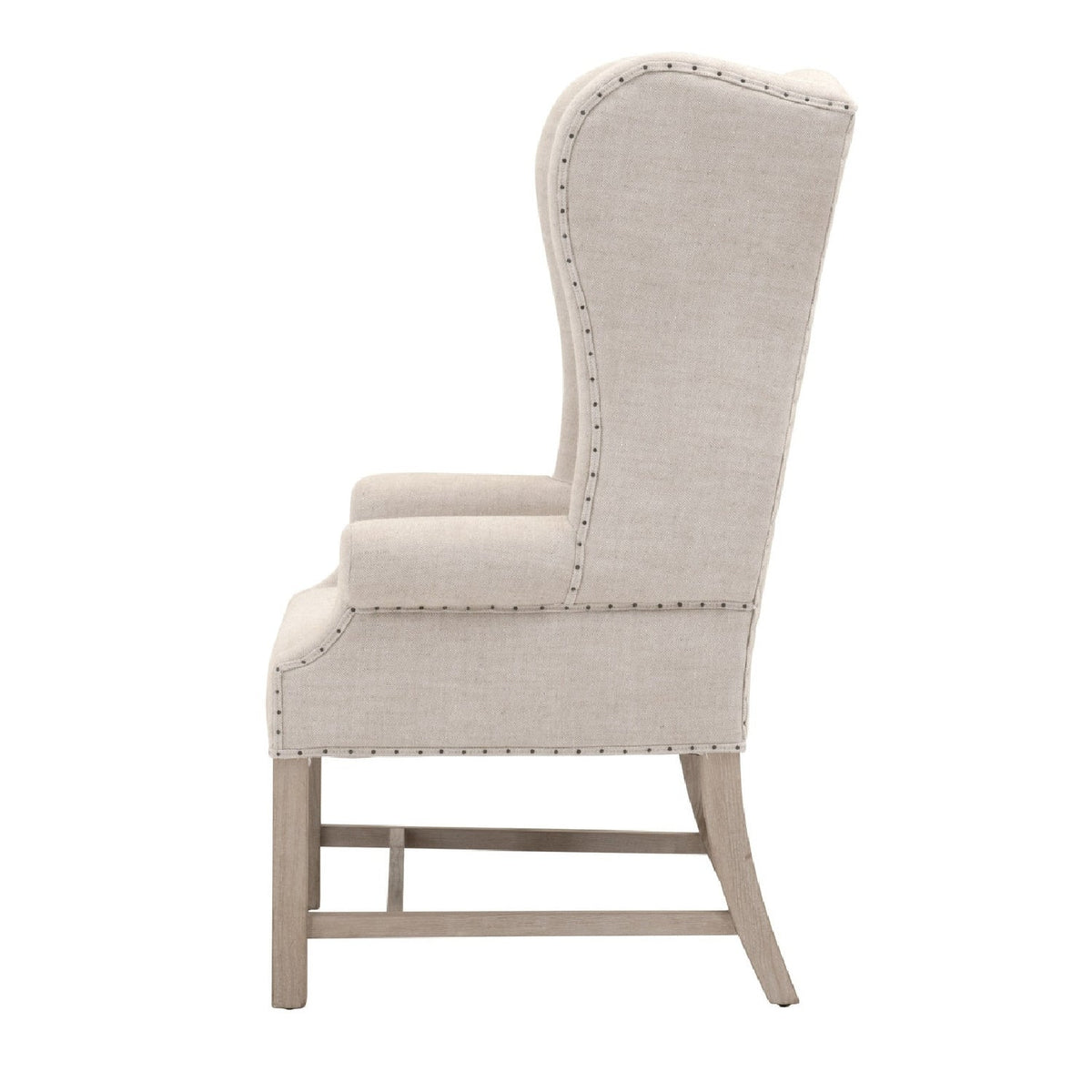 French Linen Wingback Accent Chair | Living Essentials Chateau
