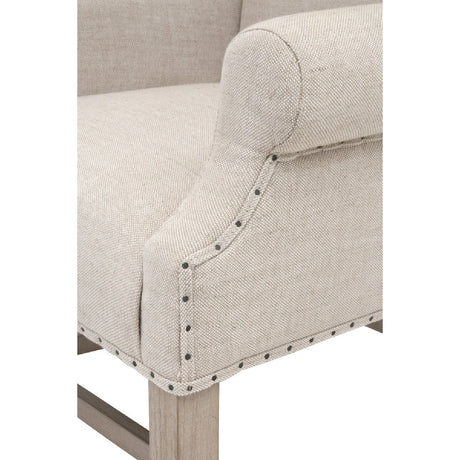 French Linen Wingback Accent Chair | Living Essentials Chateau