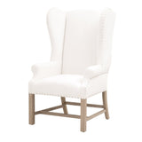 French Linen Wingback Accent Chair | Living Essentials Chateau