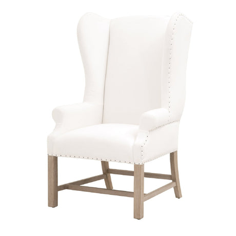 French Linen Wingback Accent Chair | Living Essentials Chateau