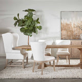 French Linen Wingback Accent Chair | Living Essentials Chateau