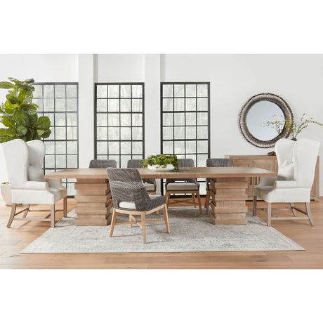 French Linen Wingback Accent Chair | Living Essentials Chateau
