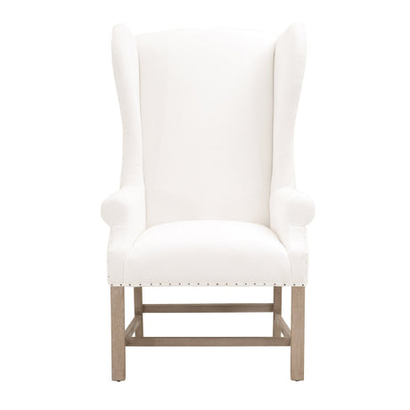 French Linen Wingback Accent Chair | Living Essentials Chateau