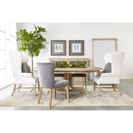 French Linen Wingback Accent Chair | Living Essentials Chateau