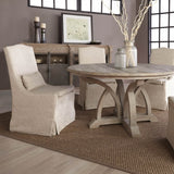 French Linen Skirted Dining Chairs (2) | Living Essentials Colette