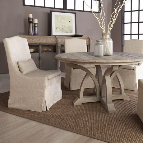 French Linen Skirted Dining Chairs (2) | Living Essentials Colette