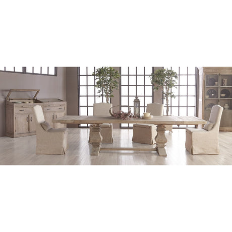 French Linen Skirted Dining Chairs (2) | Living Essentials Colette