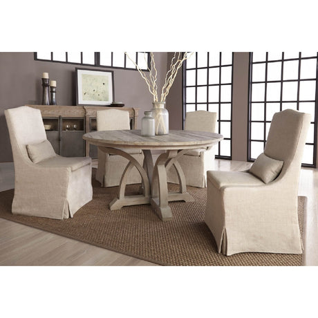 French Linen Skirted Dining Chairs (2) | Living Essentials Colette