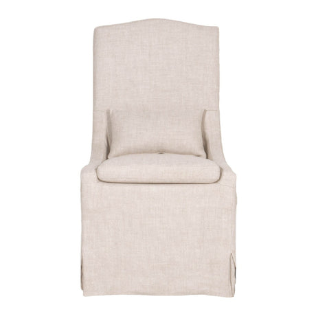 French Linen Skirted Dining Chairs (2) | Living Essentials Colette