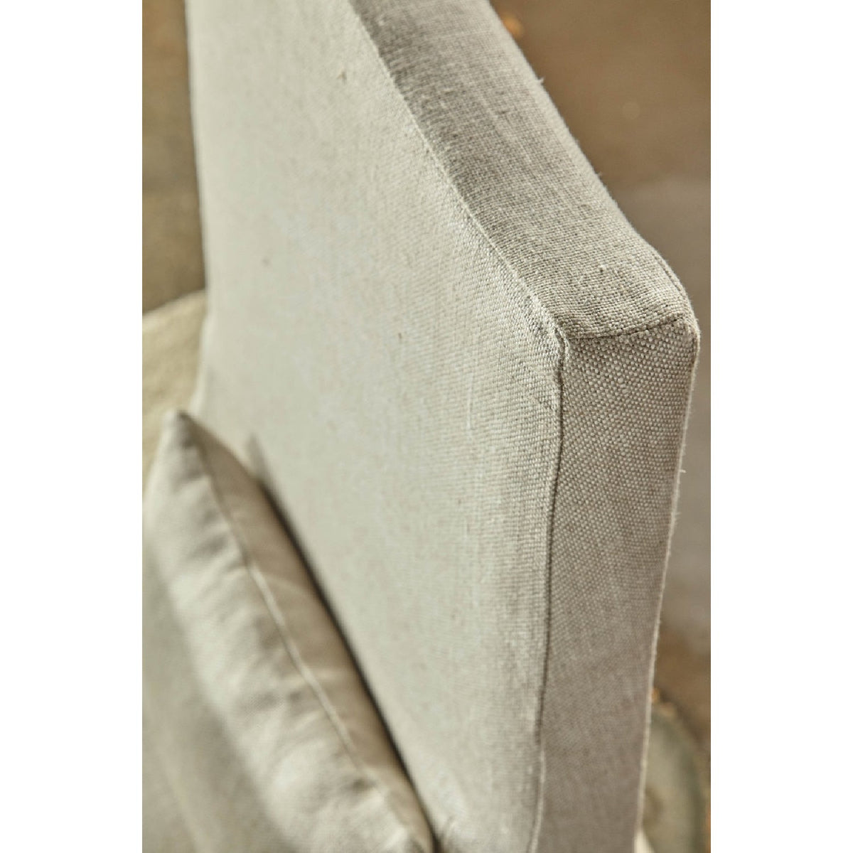 French Linen Skirted Dining Chairs (2) | Living Essentials Colette