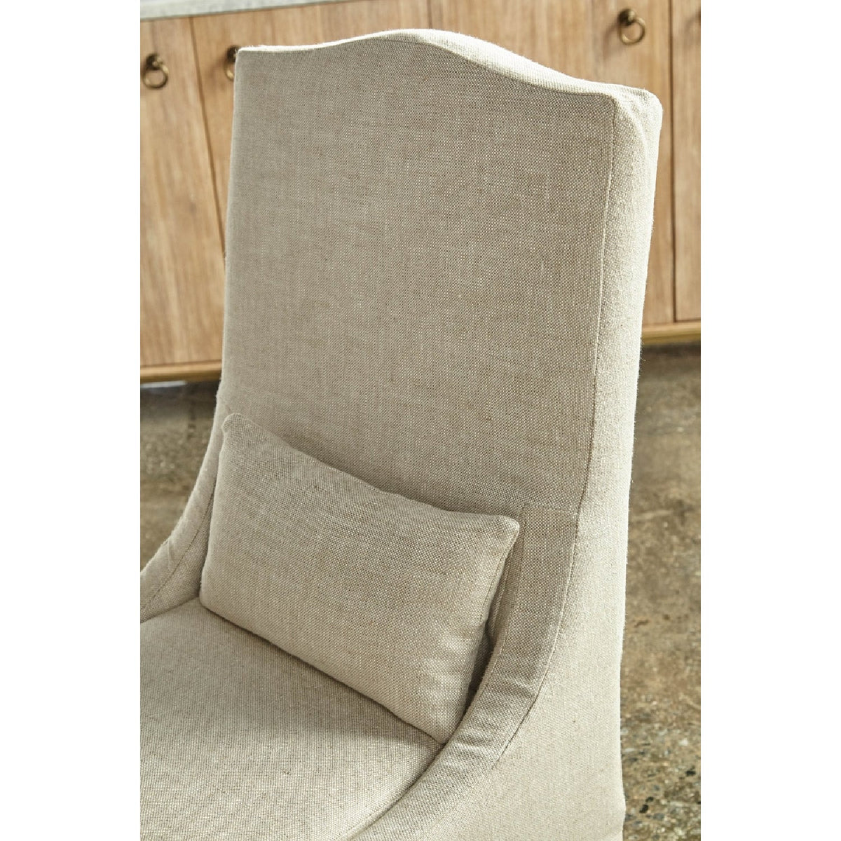 French Linen Skirted Dining Chairs (2) | Living Essentials Colette