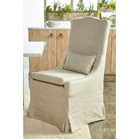 French Linen Skirted Dining Chairs (2) | Living Essentials Colette