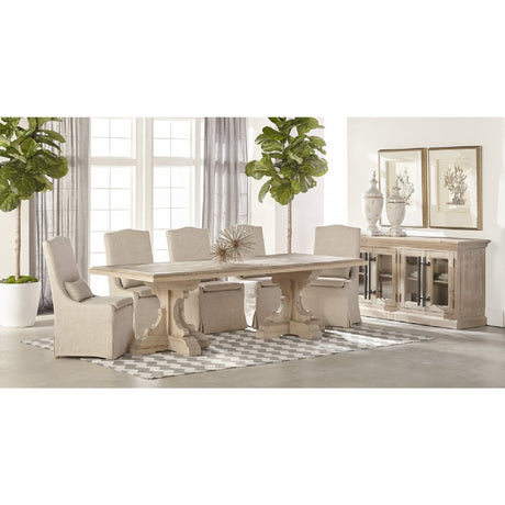 French Linen Skirted Dining Chairs (2) | Living Essentials Colette