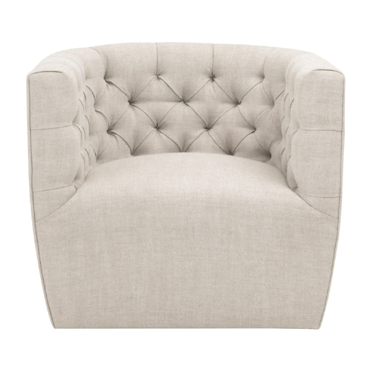 Tufted Back Swivel Club Chair | Living Essentials Marcel