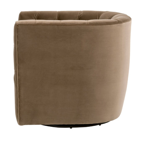 Tufted Back Swivel Club Chair | Living Essentials Marcel