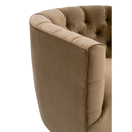 Tufted Back Swivel Club Chair | Living Essentials Marcel