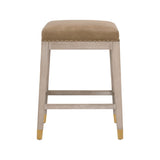 Vegan Leather Seat Counter Stool | Living Essentials Wyatt