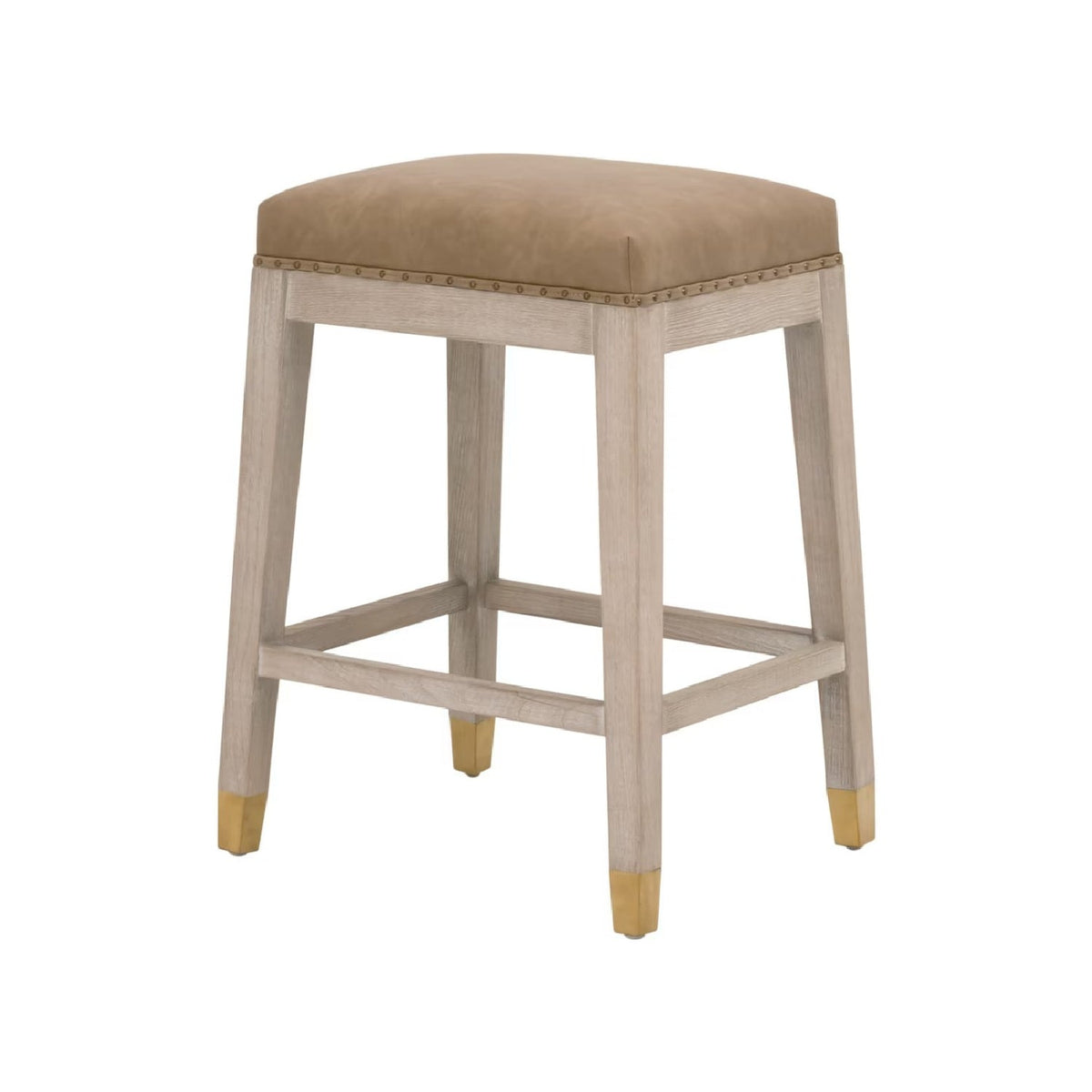 Vegan Leather Seat Counter Stool | Living Essentials Wyatt