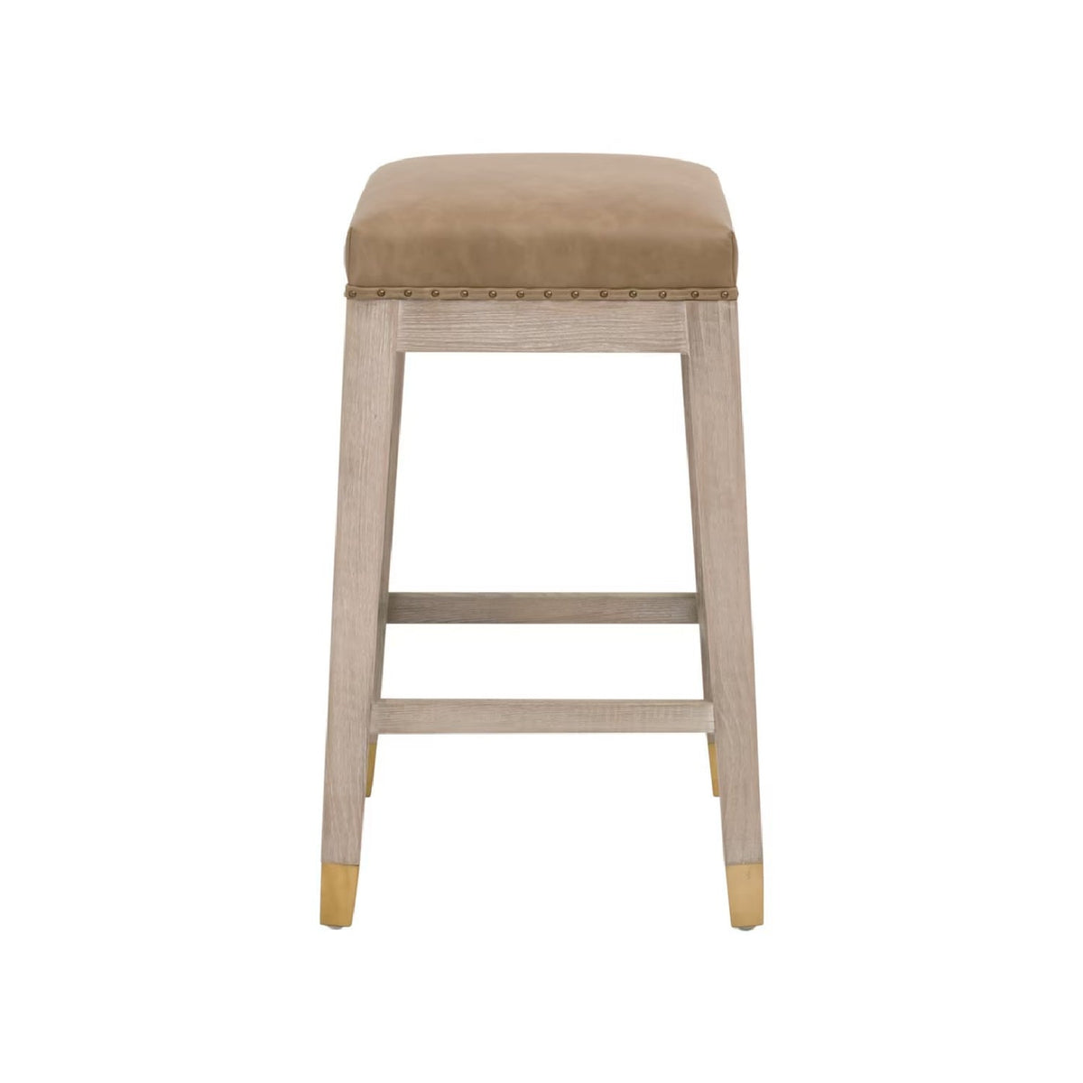 Vegan Leather Seat Counter Stool | Living Essentials Wyatt