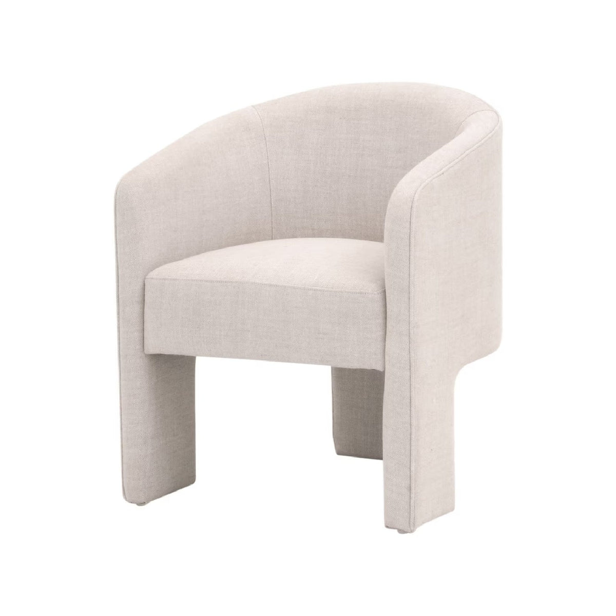 French Linen 3-Legged Accent Chair | Living Essentials Hall